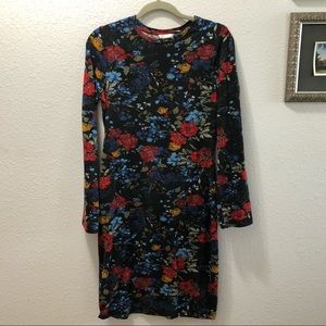H&M Floral black dress size medium